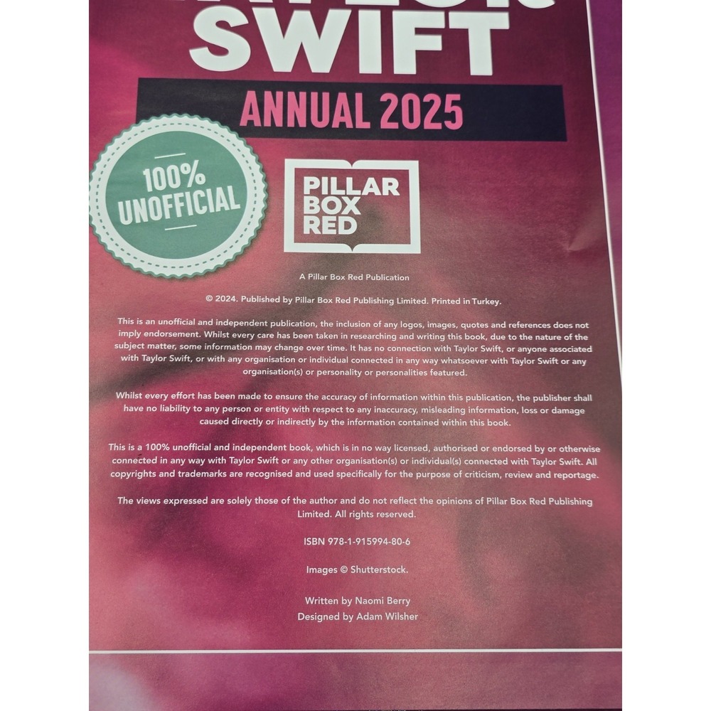 Miss Americana Taylor Swift Annual 2025 by Naomi Berry Hardcover Book - Picture 6 of 9